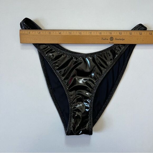 TRIANGL Faux Patent Leather Bikini Bottoms Small - Picture 4 of 8